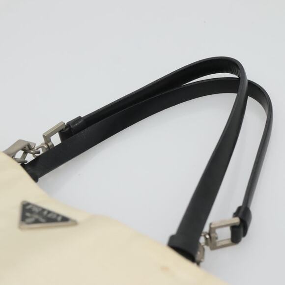 PRADA Hand Bag Nylon White Silver - Picture 8 of 12